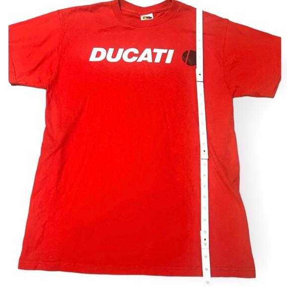 Y2K Vintage Ducati Motorcycle Red Tshirt, Short Sleeved, Size Medium, Unisex - Picture 6 of 7